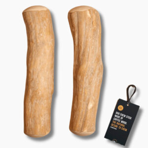 91G Coffee Wood Dog Chew – Eco-Friendly, Long Lasting & Safe for All Dogs XL Size - Pack of 2