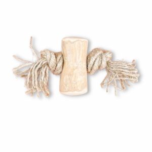 Coffee Wood Tug for Dogs - Natural Coffee Tree Wood - M Sizes - 2-Pack
